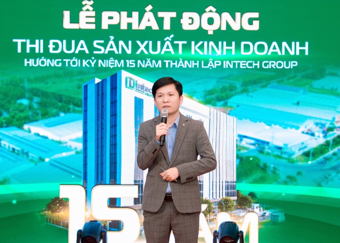 Chủ tịch Hoàng Hữu Thắng phát động chiến dịch thi đua hướng tới kỷ niệm 15 năm thành lập Intech Group
